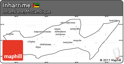 Blank Simple Map of Inharrime, cropped outside
