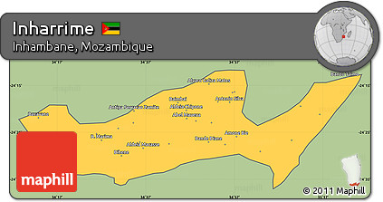 Savanna Style Simple Map of Inharrime, cropped outside