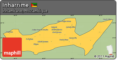 Savanna Style Simple Map of Inharrime, cropped outside