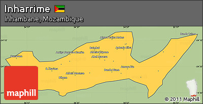 Savanna Style Simple Map of Inharrime, cropped outside
