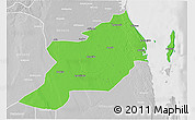 Political 3D Map of Inhassoro, lighten, desaturated