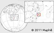 Blank Location Map of Inhassoro, within the entire country