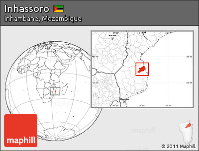 Blank Location Map of Inhassoro
