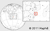Blank Location Map of Inhassoro, highlighted parent region, within the entire country