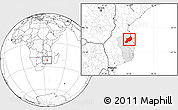 Blank Location Map of Inhassoro, highlighted parent region