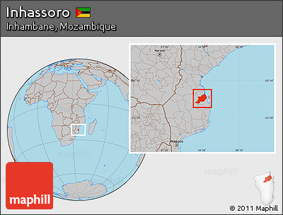 Gray Location Map of Inhassoro