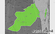 Political Map of Inhassoro, darken, desaturated