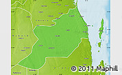 Political Map of Inhassoro, physical outside