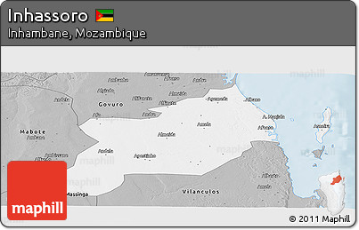 Gray Panoramic Map of Inhassoro