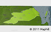 Physical Panoramic Map of Inhassoro, darken
