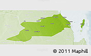 Physical Panoramic Map of Inhassoro, lighten