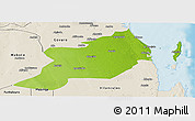 Physical Panoramic Map of Inhassoro, shaded relief outside