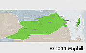 Political Panoramic Map of Inhassoro, lighten, semi-desaturated