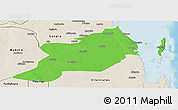 Political Panoramic Map of Inhassoro, shaded relief outside