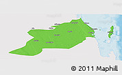 Political Panoramic Map of Inhassoro, single color outside