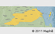 Savanna Style Panoramic Map of Inhassoro