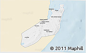Classic Style 3D Map of Jangamo, single color outside