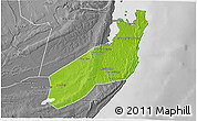 Physical 3D Map of Jangamo, desaturated