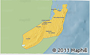 Savanna Style 3D Map of Jangamo, single color outside