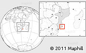 Blank Location Map of Jangamo, highlighted country, within the entire country