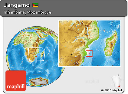 Physical Location Map of Jangamo, highlighted parent region, within the entire country