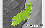 Physical Map of Jangamo, darken, desaturated