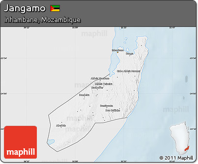 Silver Style Map of Jangamo, single color outside