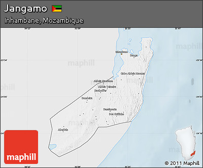 Silver Style Map of Jangamo, single color outside