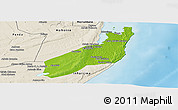 Physical Panoramic Map of Jangamo, shaded relief outside