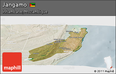 Satellite Panoramic Map of Jangamo, lighten