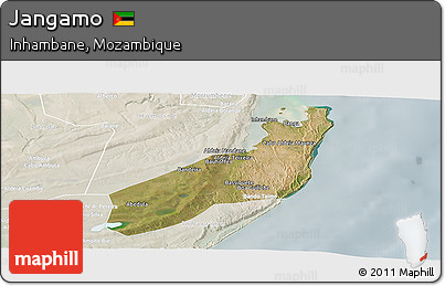 Satellite Panoramic Map of Jangamo, lighten