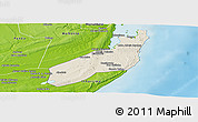 Shaded Relief Panoramic Map of Jangamo, physical outside