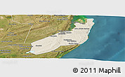 Shaded Relief Panoramic Map of Jangamo, satellite outside