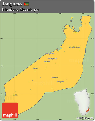 Savanna Style Simple Map of Jangamo, cropped outside