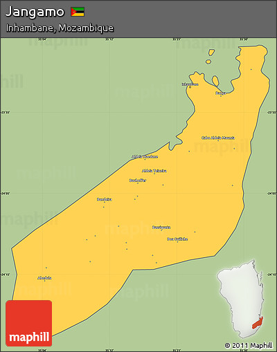 Savanna Style Simple Map of Jangamo, cropped outside