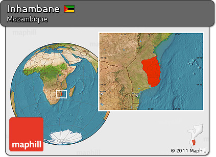 Satellite Location Map of Inhambane