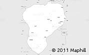 Silver Style Simple Map of Mabote