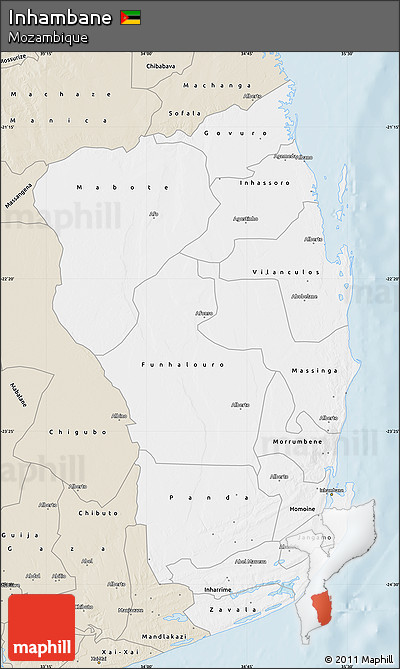 Classic Style Map of Inhambane