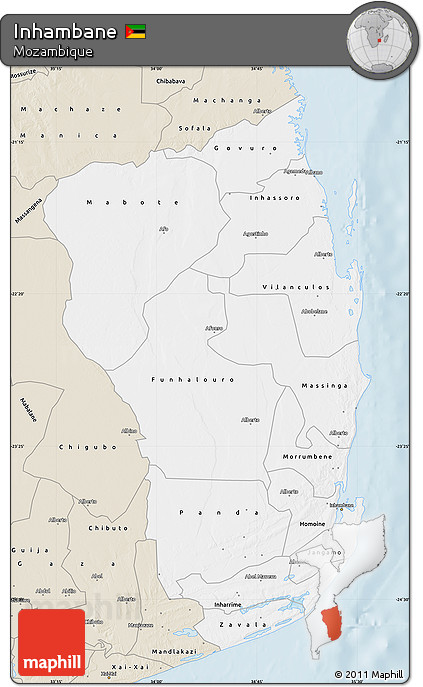 Classic Style Map of Inhambane