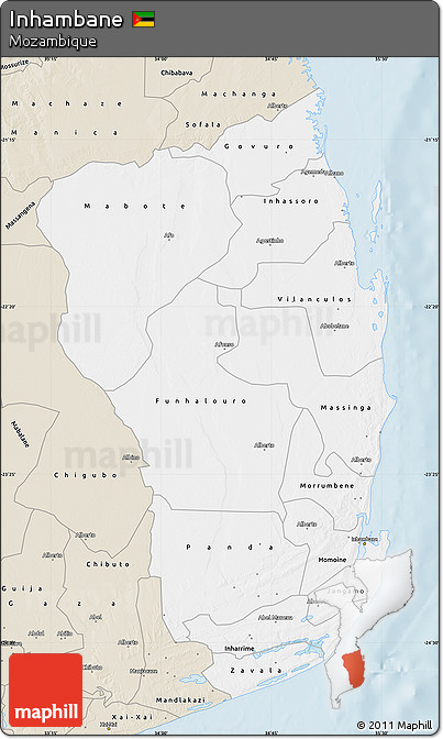 Classic Style Map of Inhambane