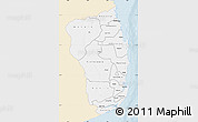 Classic Style Map of Inhambane, single color outside