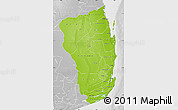 Physical Map of Inhambane, lighten, desaturated