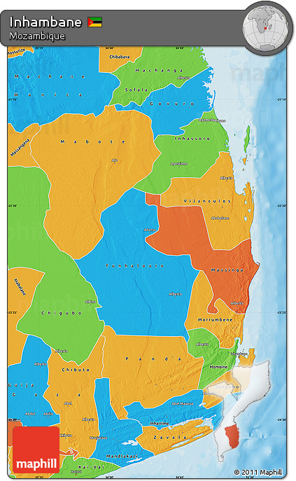 Political Map of Inhambane