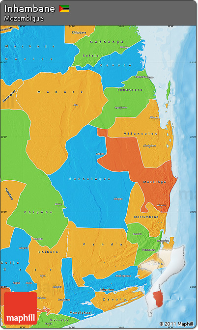 Political Map of Inhambane