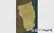 Satellite Map of Inhambane, darken
