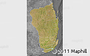 Satellite Map of Inhambane, desaturated