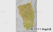 Satellite Map of Inhambane, lighten, desaturated