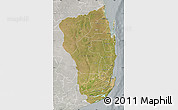 Satellite Map of Inhambane, lighten, semi-desaturated