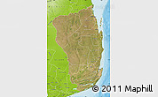 Satellite Map of Inhambane, physical outside