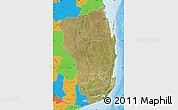 Satellite Map of Inhambane, political outside